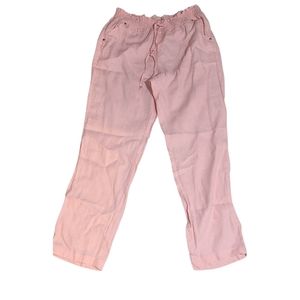 Guess Pink Leena Linen Pants XL